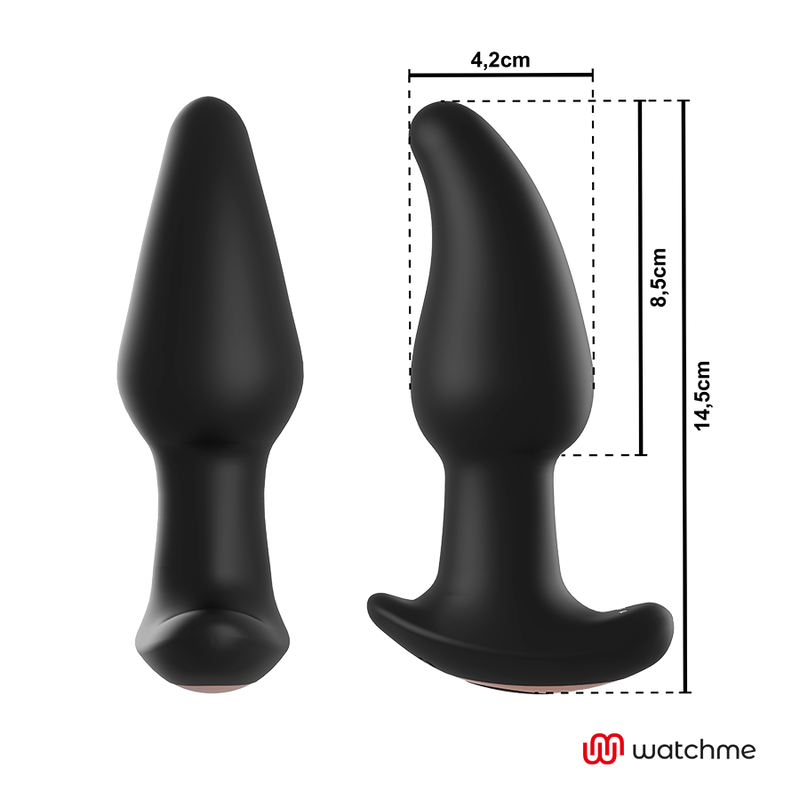 ANBIGUO - VIBRATEUR ANAL PLUG TÉLÉLÉCOMMANDE WATCHME AVEC ROTATION DES PERLES AMADEUS