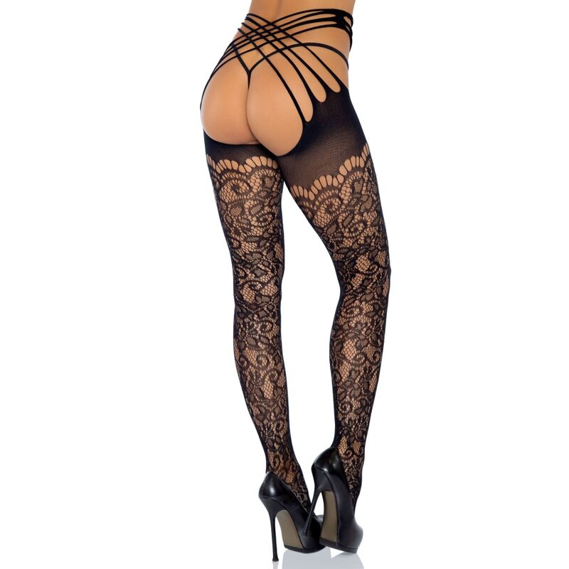 LEG AVENUE - MEDIAS CRUZADAS SIN ENTREPIERNA TALLA ÚNICA