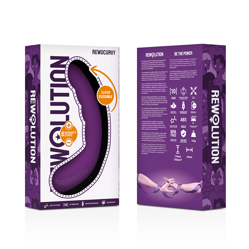 REWOLUTION - VIBRADOR RECARGABLE FLEXIBLE REWOCURVY