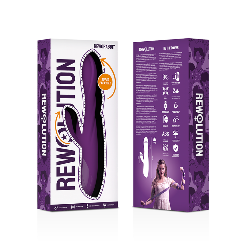 REWOLUTION - VIBRADOR DE CONEJO FLEXIBLE REWORABBIT