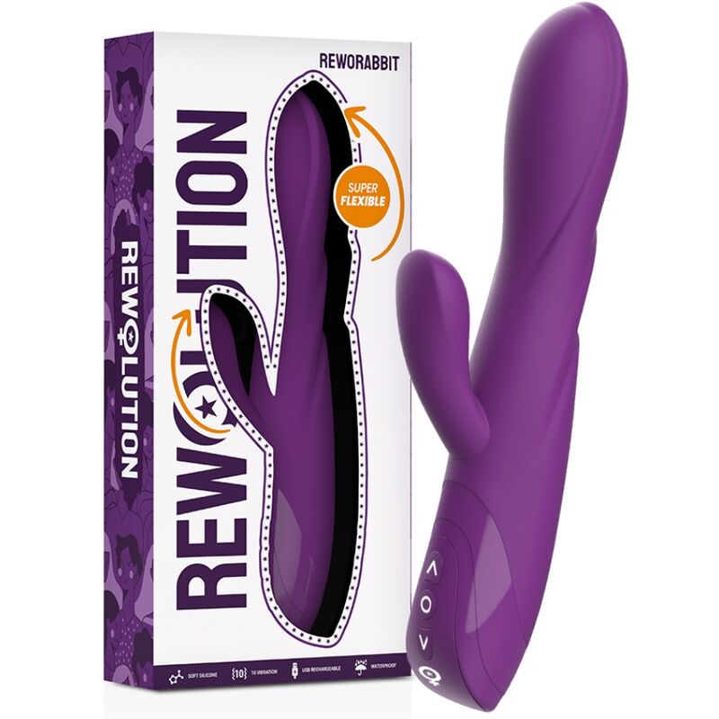 REWOLUTION - VIBRADOR DE CONEJO FLEXIBLE REWORABBIT