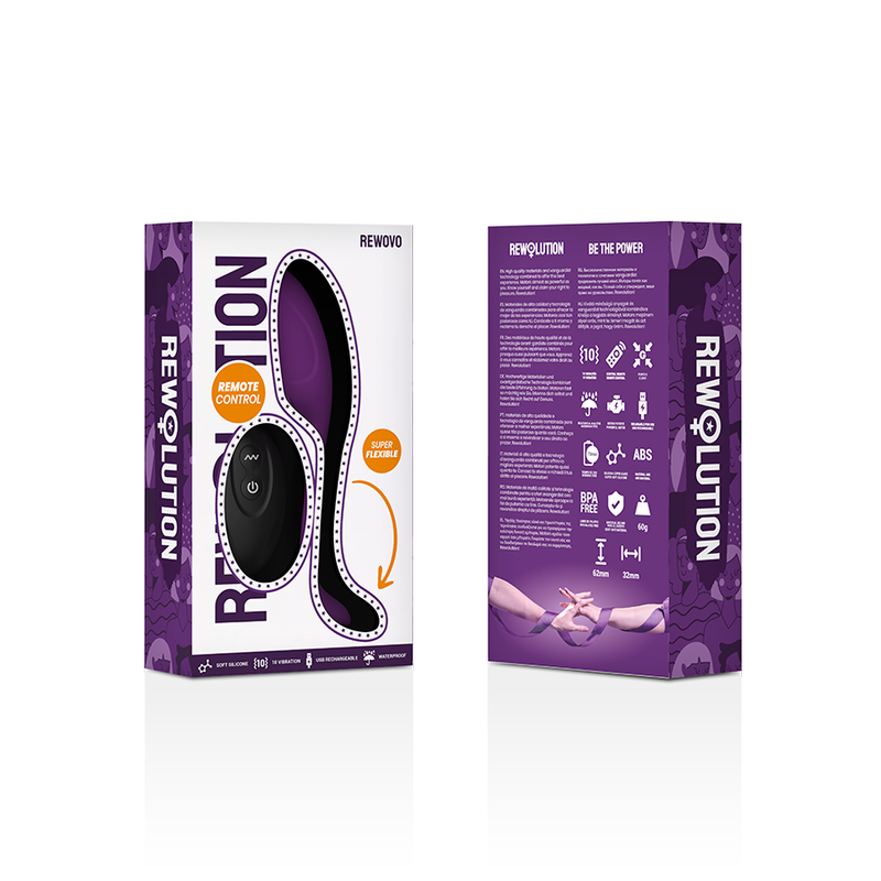 REWOLUTION - HUEVO VIBRADOR CON CONTROL REMOTO REWOVO