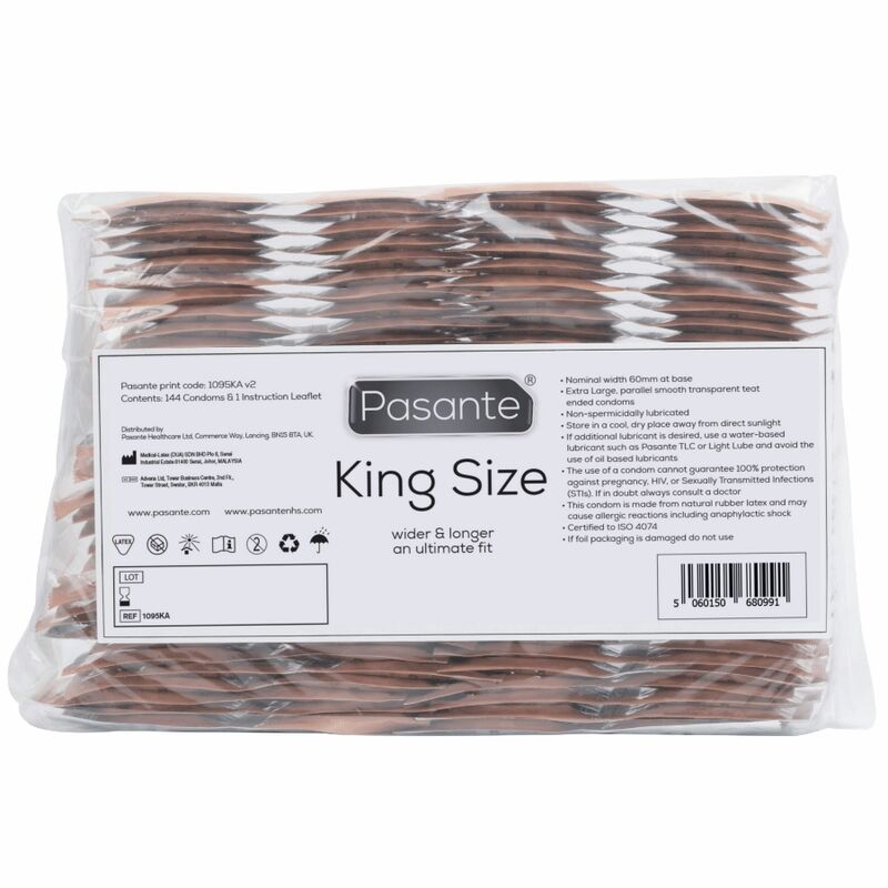 INTERN - KING MS LONG AND WIDE CONDOMS BAG 144 UNITS