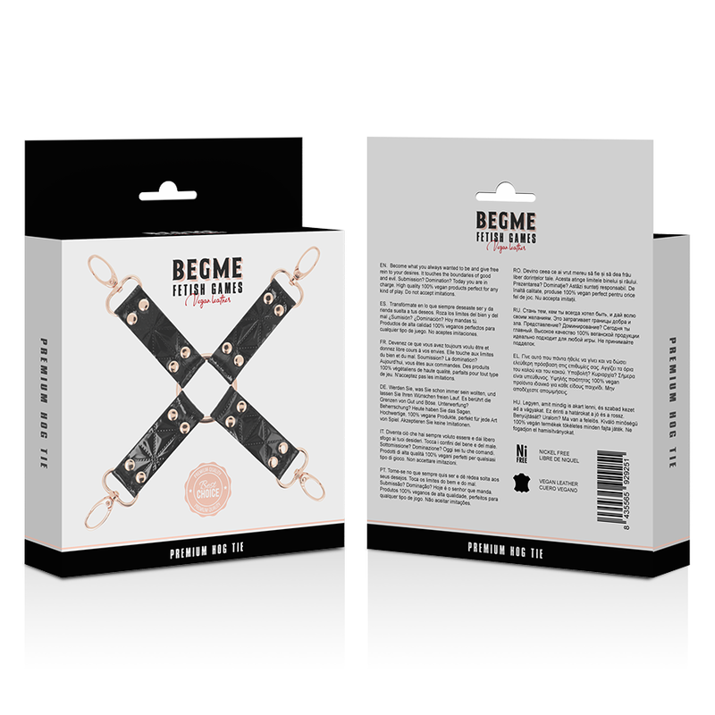 BEGME - BLACK EDITION CRAVATE IN VEGAN LEATHER