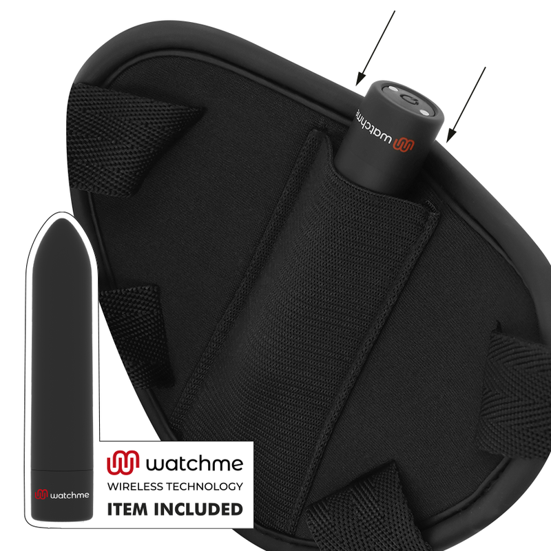 FETISH SUBMISSIVE CYBER STRAP - HARNAIS AVEC GODE ET TÉLÉLÉCOMMANDE BULLET TECHNOLOGIE WATCHME M
