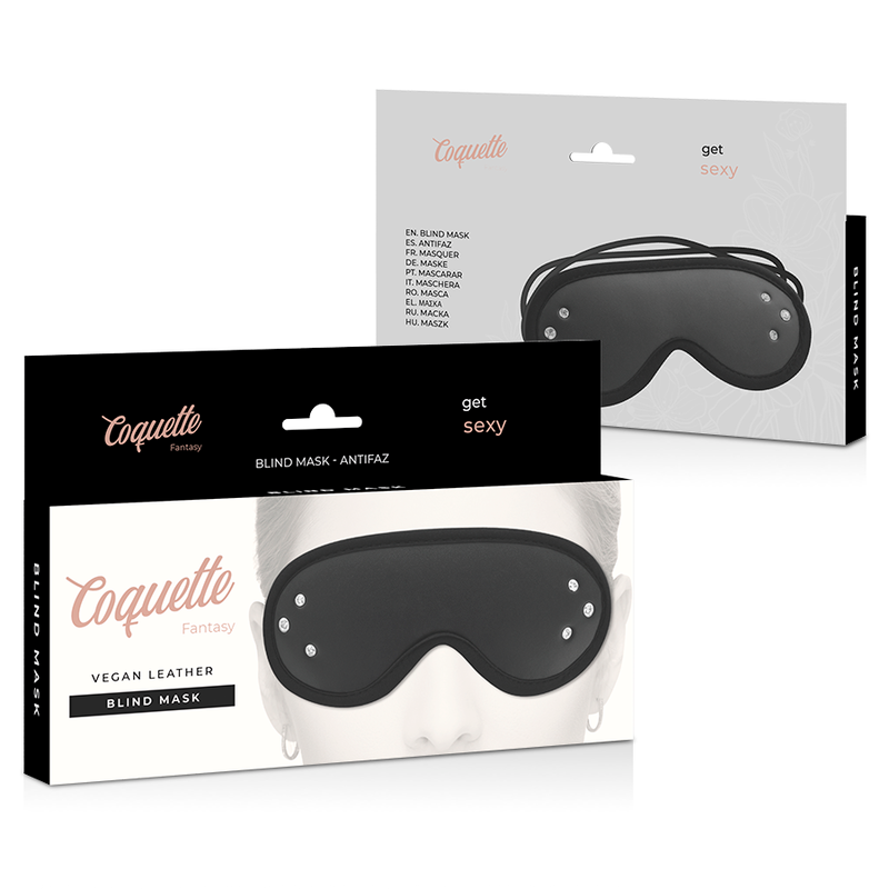 COQUETTE CHIC DESIRE - MÁSCARA DE FANTASÍA EN CUERO VEGANO CON FORRO DE NEOPRENO