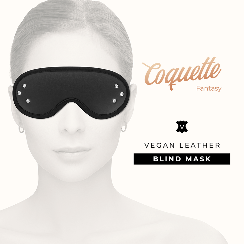 COQUETTE CHIC DESIRE - MÁSCARA DE FANTASÍA EN CUERO VEGANO CON FORRO DE NEOPRENO