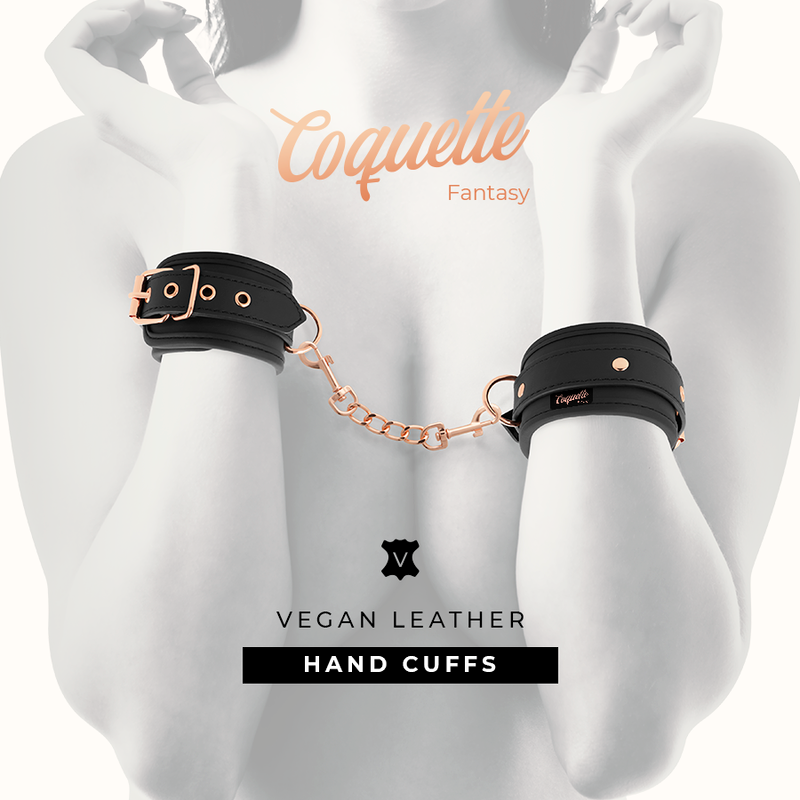 COQUETTE CHIC DESIRE - ESPOSAS DE FANTASÍA DE CUERO VEGANO CON FORRO DE NOPRENE
