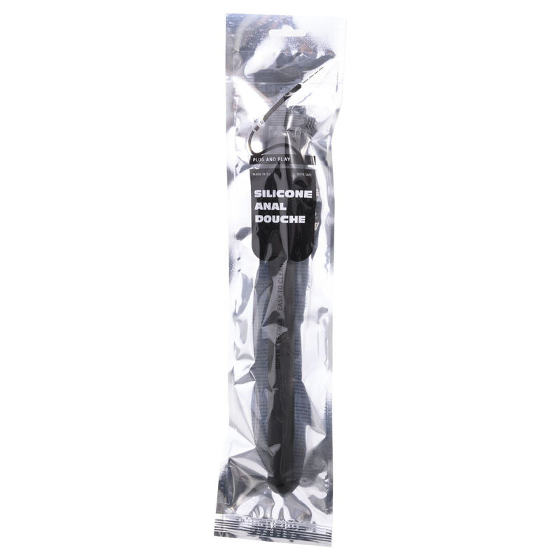 ALL BLACK - RETRACTABLE SILICONE ANAL DOUCHE 27 CM