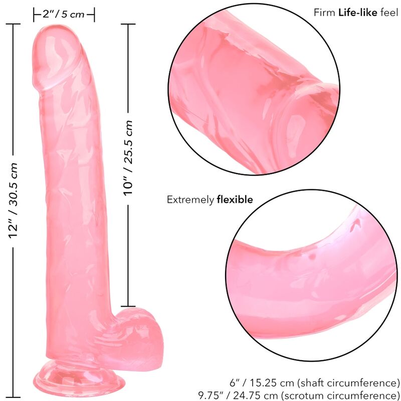 CALEXOTICS - DILDO ROSA TAMAÑO QUEEN 25,5 CM