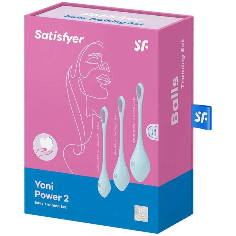 Boîte du coffret Satisfyer Yoni Power 2 bleu