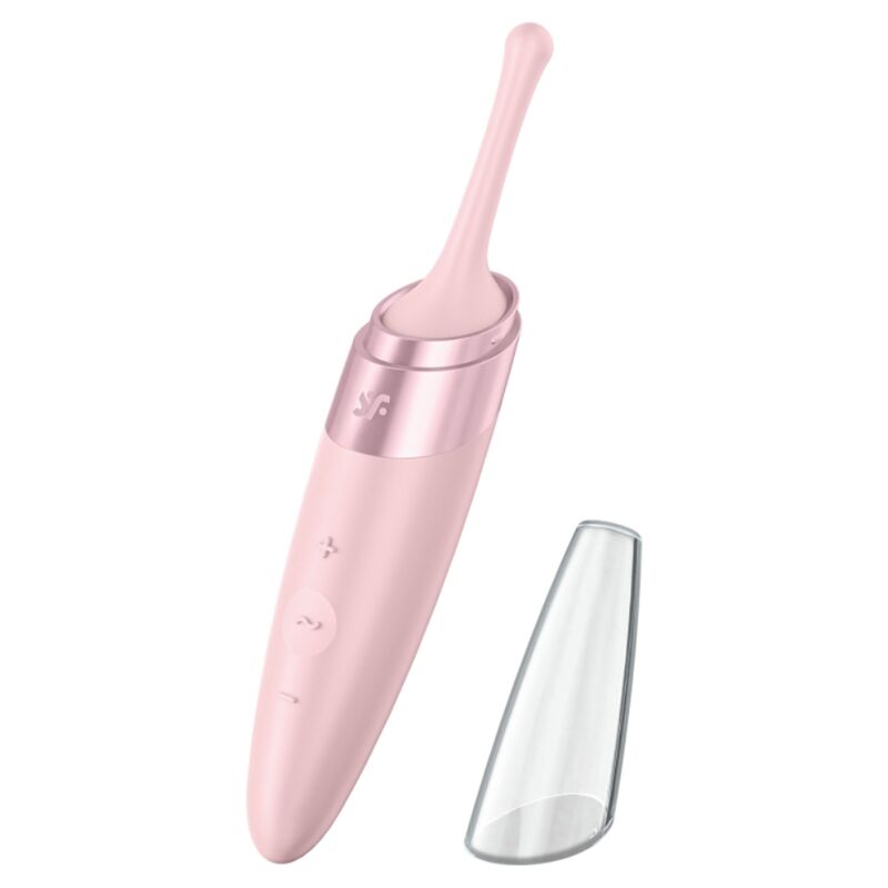 SATISFYER - VIBRADOR DE PUNTA PARA CLÍTORIS TWIRLING DELIGHT ROSA