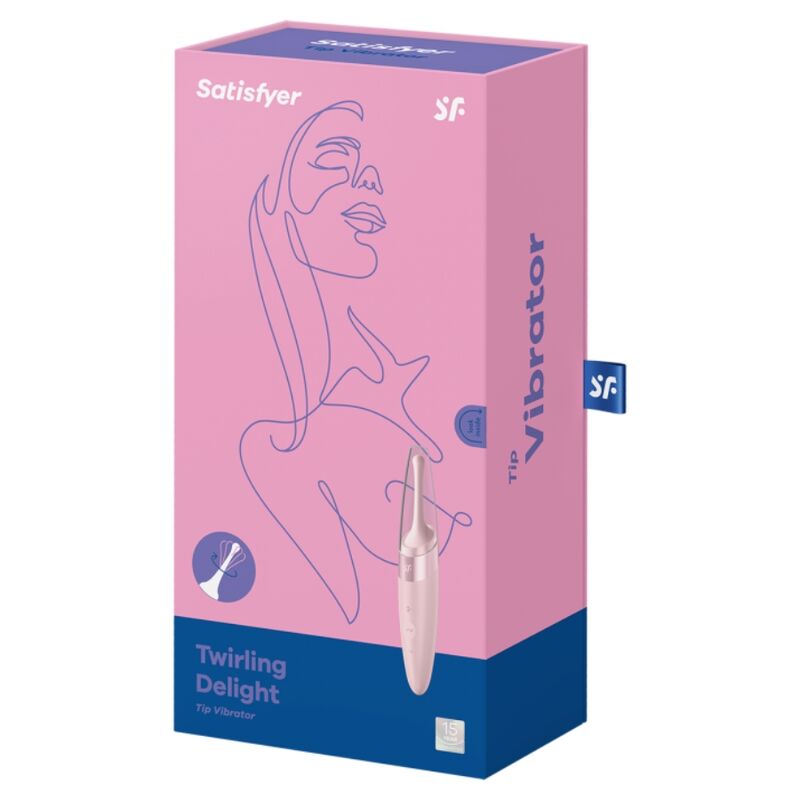 SATISFYER - VIBRADOR DE PUNTA PARA CLÍTORIS TWIRLING DELIGHT ROSA