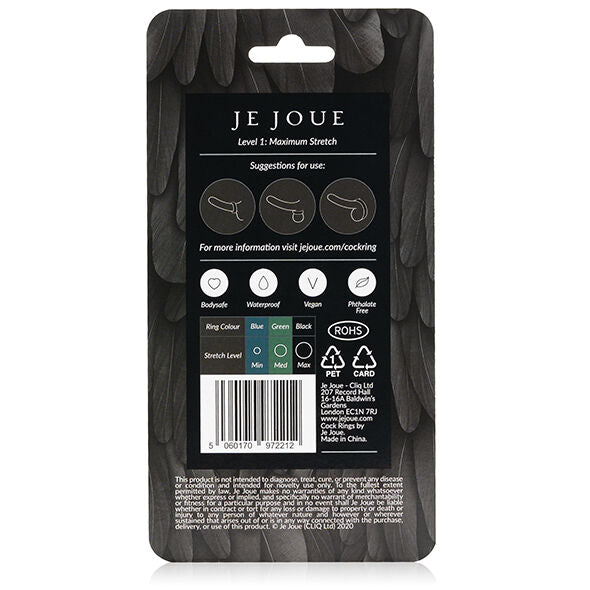 JE JOUE - ANNEAU PÉNIAL IN SILICONE EXTENSION MAXIMALE - NOIR