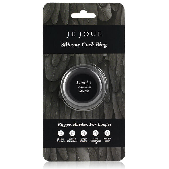 JE JOUE - ANNEAU PÉNIAL IN SILICONE EXTENSION MAXIMALE - NOIR