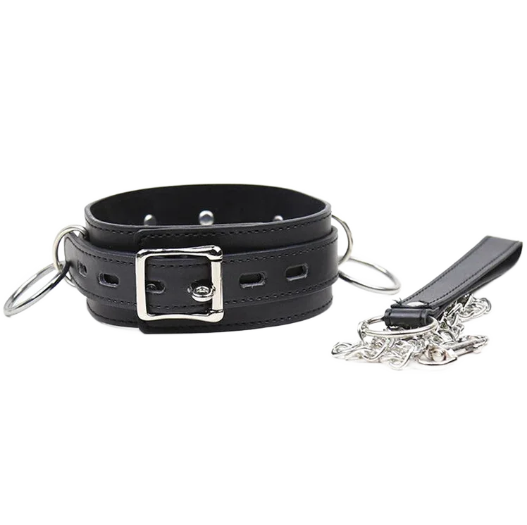 Ohmama Fetish – Collier de Soumission avec 3 Anneaux