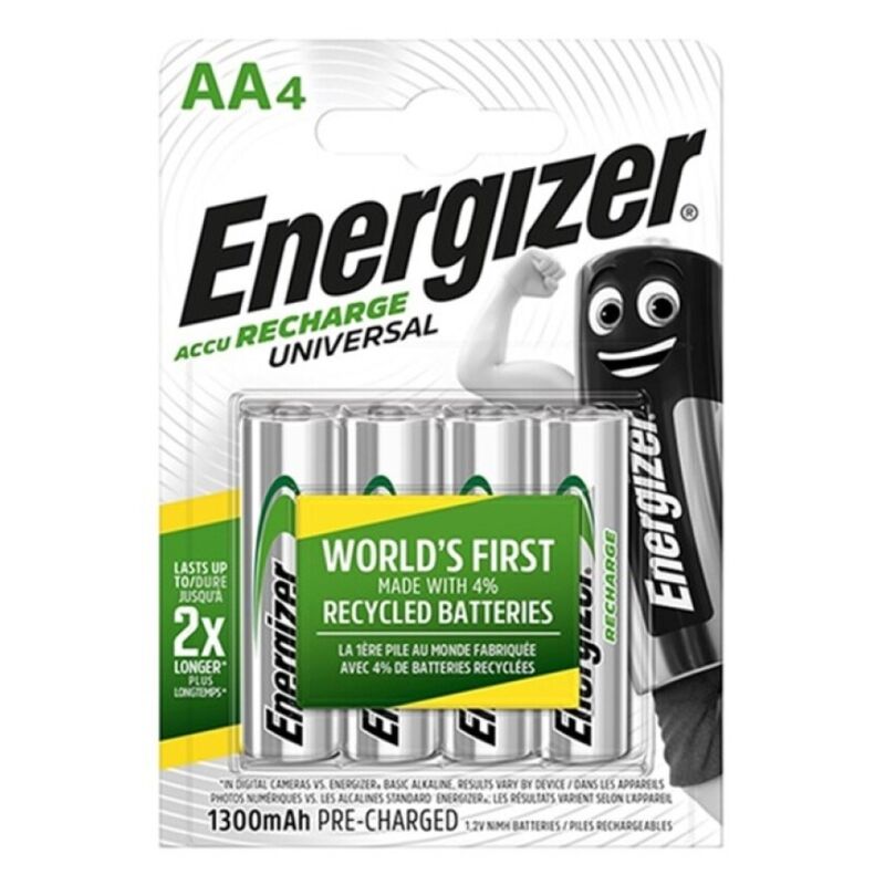 ENERGIZER - PILA RECARGABLE UNIVERSAL HR6 AA 1300mAh 4 UNIDADES?