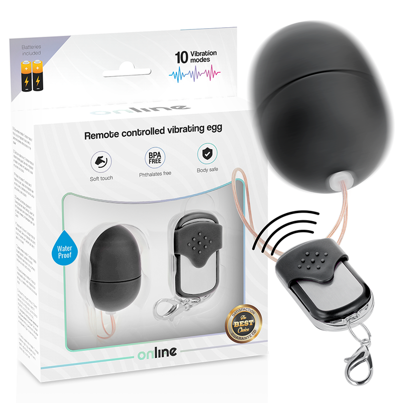 EN LÍNEA - HUEVO VIBRADOR CON CONTROL REMOTO S NEGRO