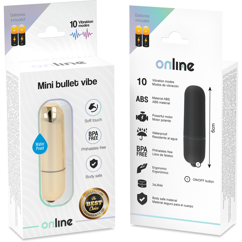 EN LÍNEA - MINI BALA VIBRADORA DE ORO