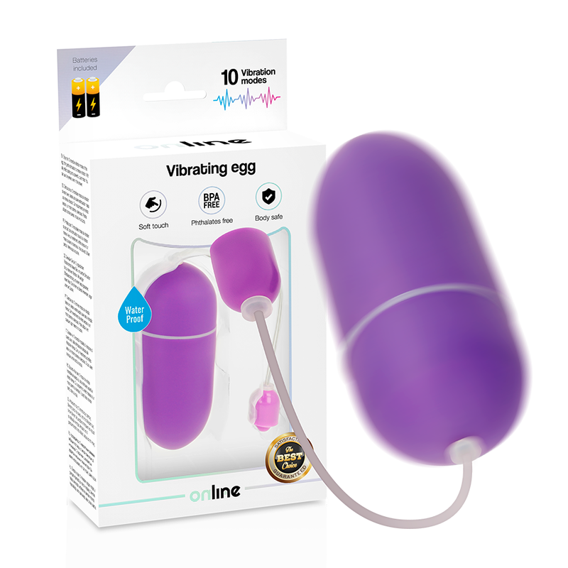 EN LÍNEA - HUEVO VIBRADOR IMPERMEABLE LILA