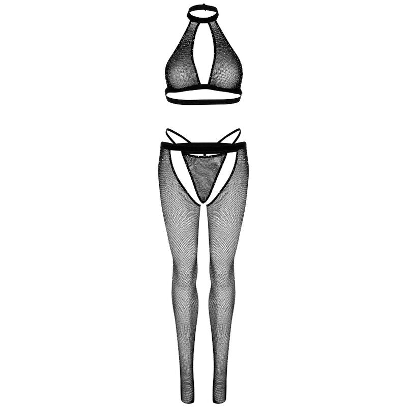 LEG AVENUE - FISHNET BODYSUIT WITH THONG AND STOCKINGS