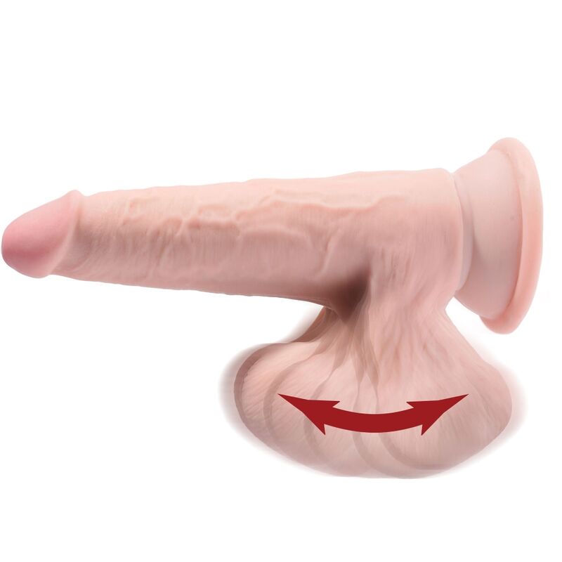 KING COCK - DILDO 3D PLUS CON BOLAS 15,2 CM PIEL CLARA