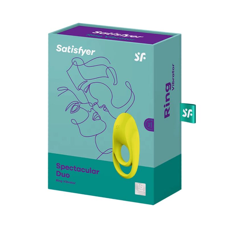 SATISFYER - ESPECTACULAR DUO ANILLO VIBRADOR AMARILLO