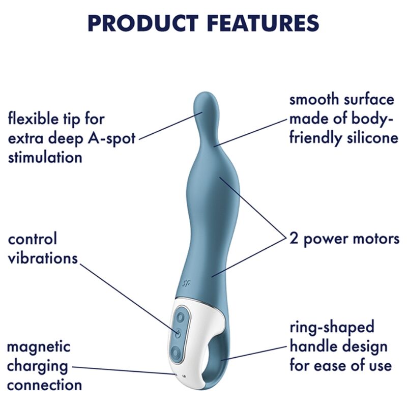 SATISFYER - INCREÍBLE VIBRADOR AZUL DE 1 PUNTO