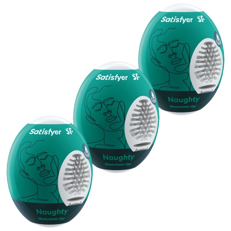 SATISFYER - 3 HUEVOS MASTURBADORES TRAVIESOS
