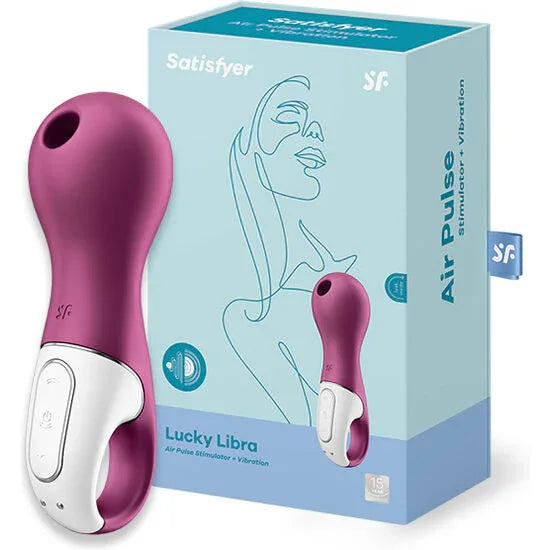 Lucky Libra violet et blanc présenté à côté de sa boîte