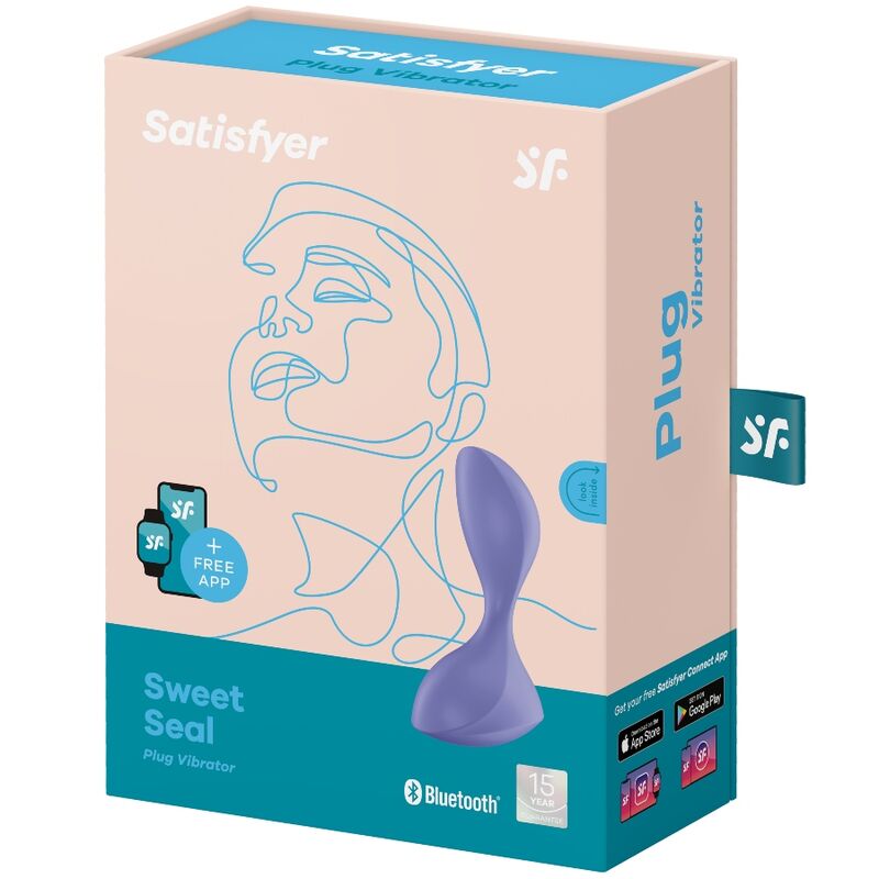 SATISFYER - PLUG VIBRADOR SWEET SEAL PÚRPURA