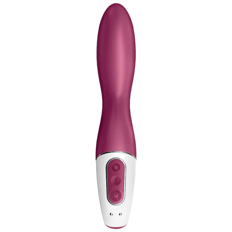 Satisfyer Heated Thrill bordeaux de face, boutons sur la poignée