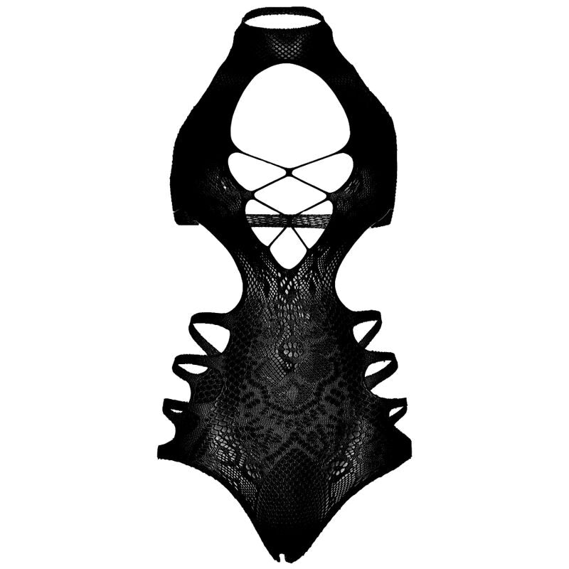 LEG AVENUE - BODY CON TIRANTES RECORTABLES TALLA ÚNICA - NEGRO