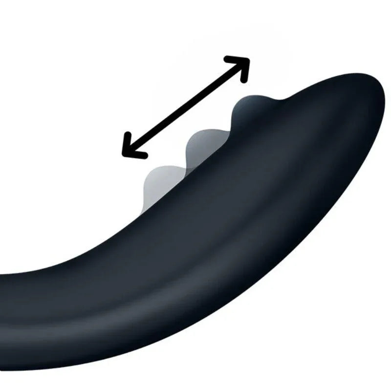 Gros plan de la tête du Satisfyer Rrrolling Explosion avec schéma du mouvement de bille