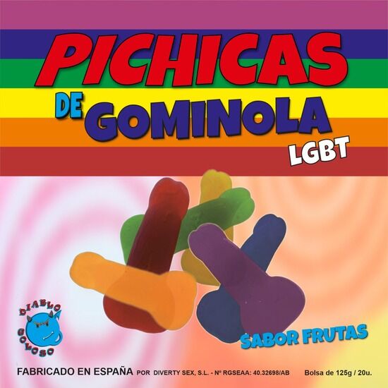 ORGULLO - FRUTAS DE GOMA CON FORMA DE PENE LGBT
