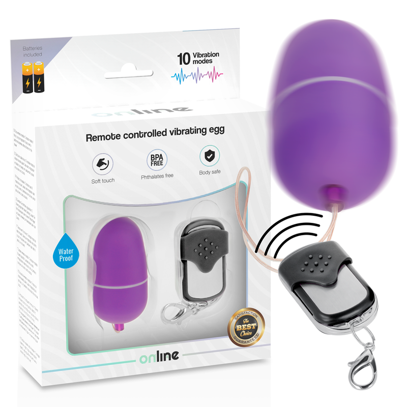 EN LÍNEA - HUEVO VIBRADOR CONTROL REMOTO M LILA