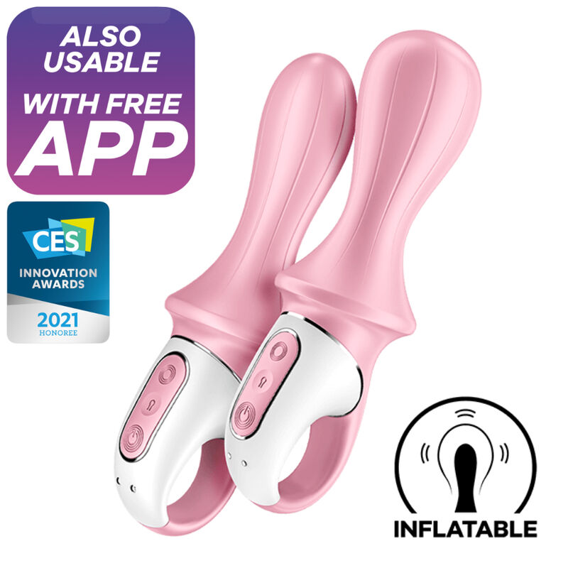 SATISFYER - AIR PUMP BOOTY 5+ ANAL VIBRATEUR GONFLABLE ROSE