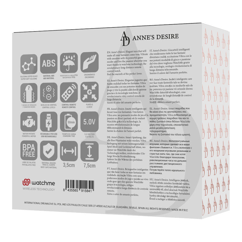 EL DESEO DE ANNE - TECNOLOGÍA DE CONTROL REMOTO EGG WATCHME NEGRO/DORADO