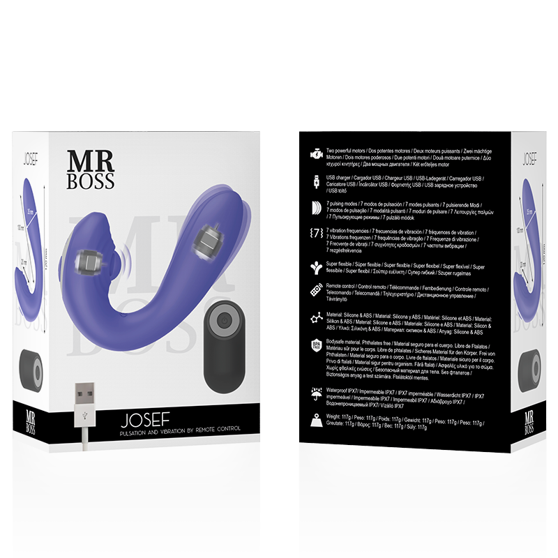 MR BOSS - JOSEF CONTROL REMOTO PULSACIÓN Y VIBRACIÓN PARA PAREJAS