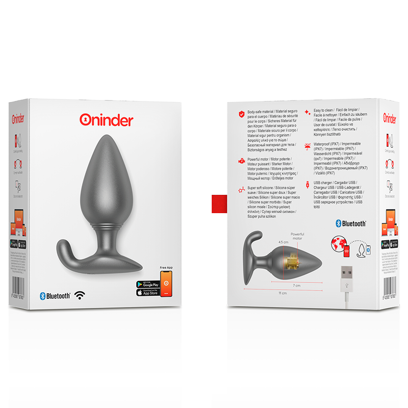 ONINDER - PLUG ANAL VIBRANTE RIO NEGRO - APLICACIÓN GRATUITA