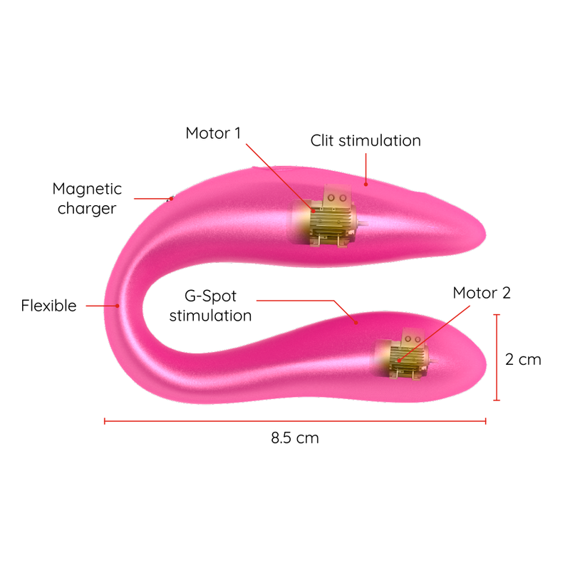 ONINDER - LISBOA G-SPOT & CLITORAL STIMULATOR BLACK - FREE APP