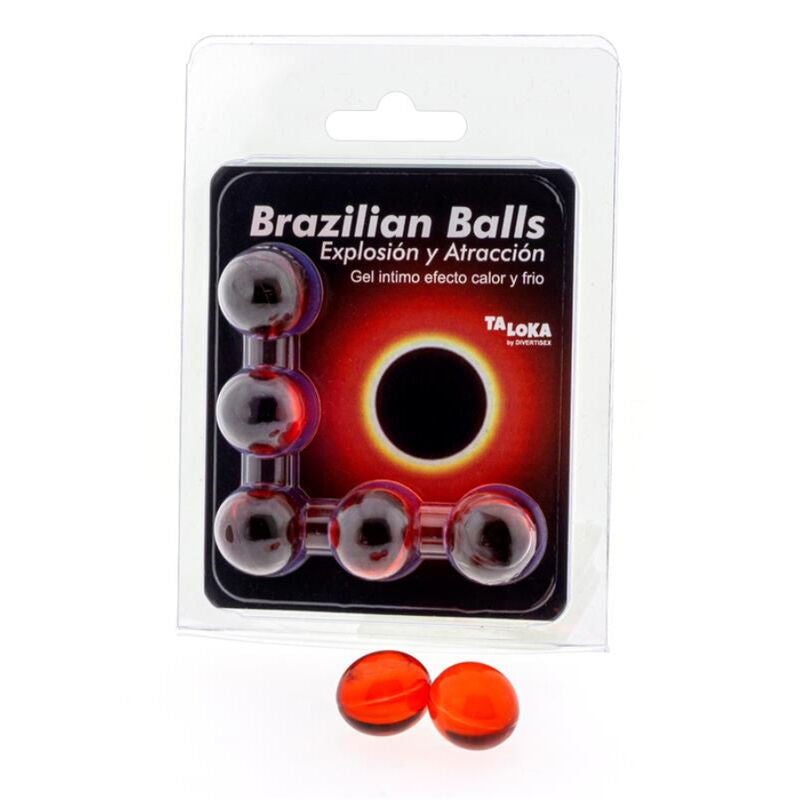 TALOKA - 5 BOLAS BRASILEÑAS GEL EMOCIONANTE EFECTO FRÍO Y CALOR