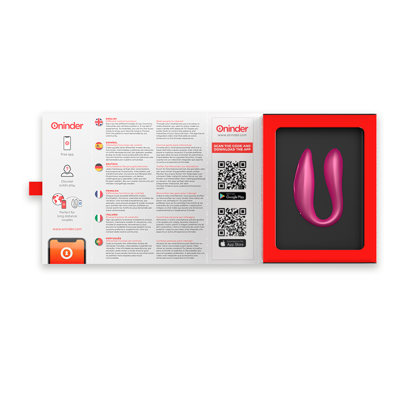 ONINDER - LISBOA G-SPOT & CLITORAL STIMULATOR BLACK - FREE APP