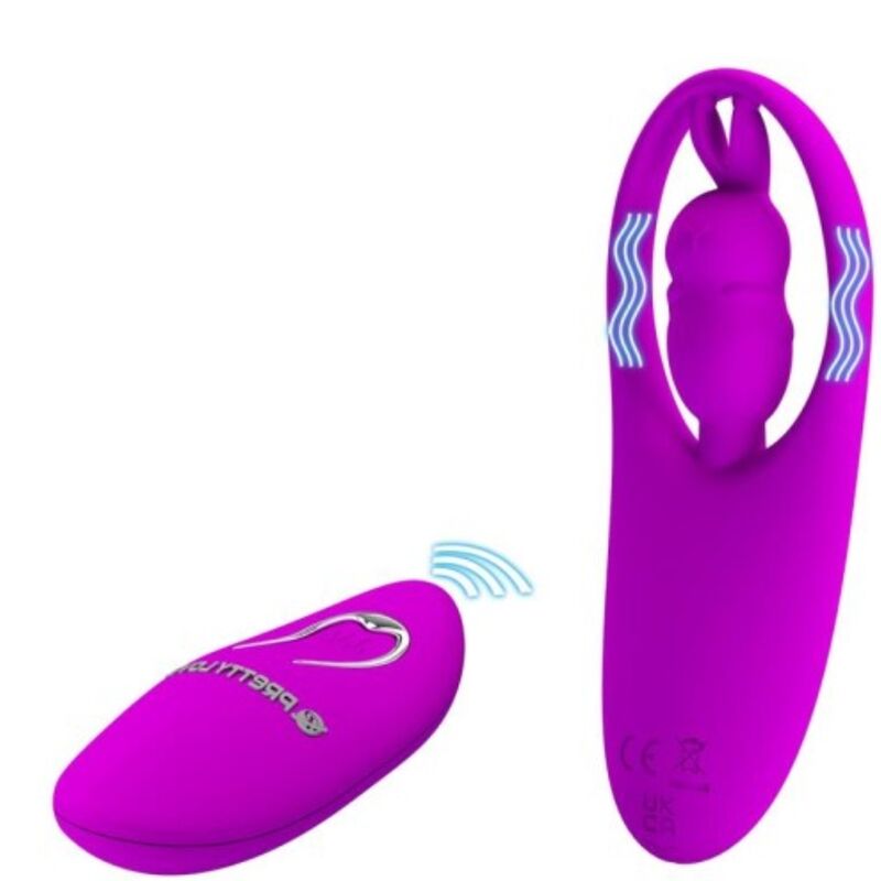 PRETTY LOVE - ESTIMULADOR DE BRAGUITAS CON CONEJO SALVAJE CON CONTROL REMOTO LILA