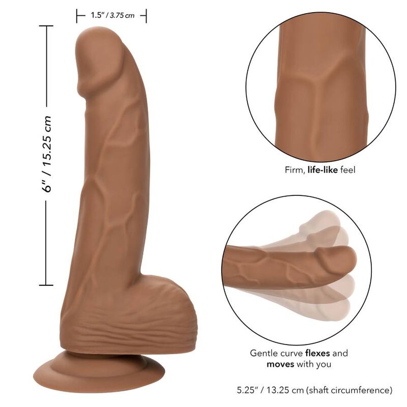 CALEXOTICS - CLOUS IN SILICONE 15.24 CM BROWN