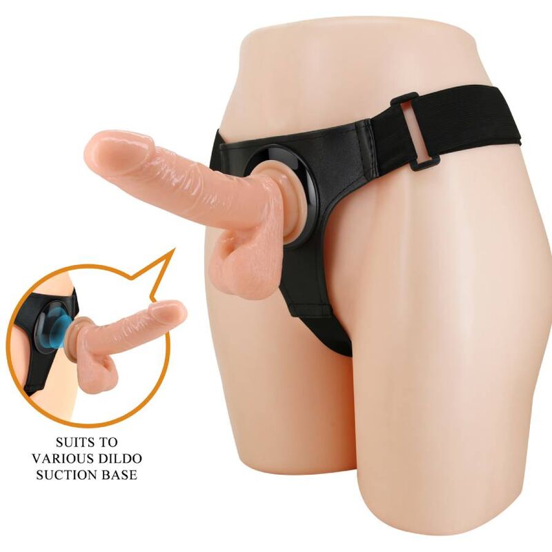 PRETTY LOVE - ARNÉS BRAGUITA ARNÉS UNIVERSAL CON DILDO TOM 20 CM NATURAL