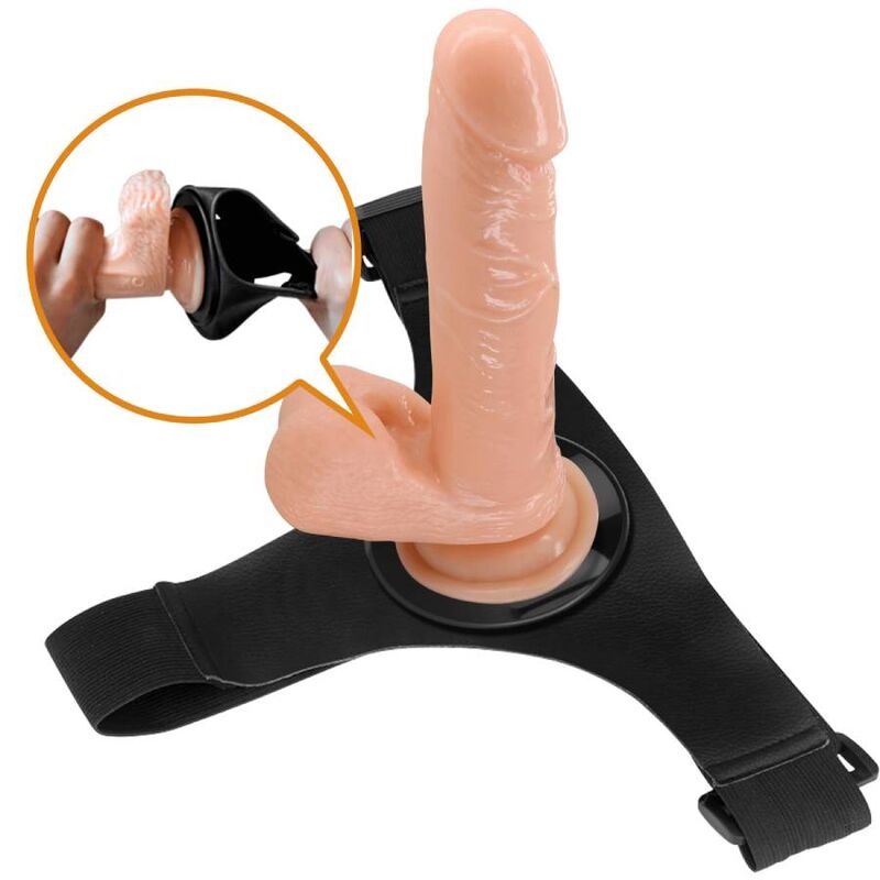 PRETTY LOVE - ARNÉS BRAGUITA ARNÉS UNIVERSAL CON DILDO TOM 20 CM NATURAL
