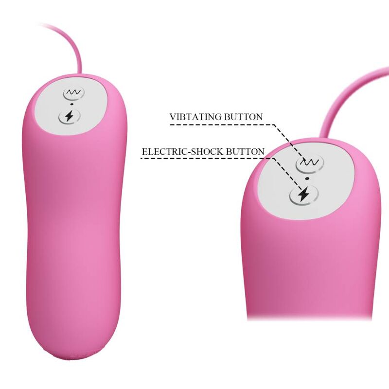 PRETTY LOVE - PINZAS CON VIBRACIÓN Y ELECTROSHOCK ROSA