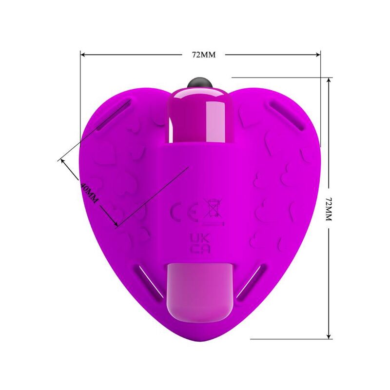 PRETTY LOVE - HEARTBEAT CLITORIS MASSEUR 10 VIBRATION MODES VIOLET