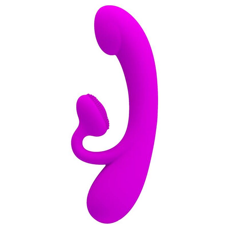 PRETTY LOVE - VIBRADOR SINCERO Y ONDAS ESTIMULANTES DEL CLÍTORIS SILICONA MORADA
